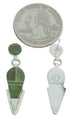 Southwest Turquoise Inlay Post Dangle Earrings Jewelry BW73842